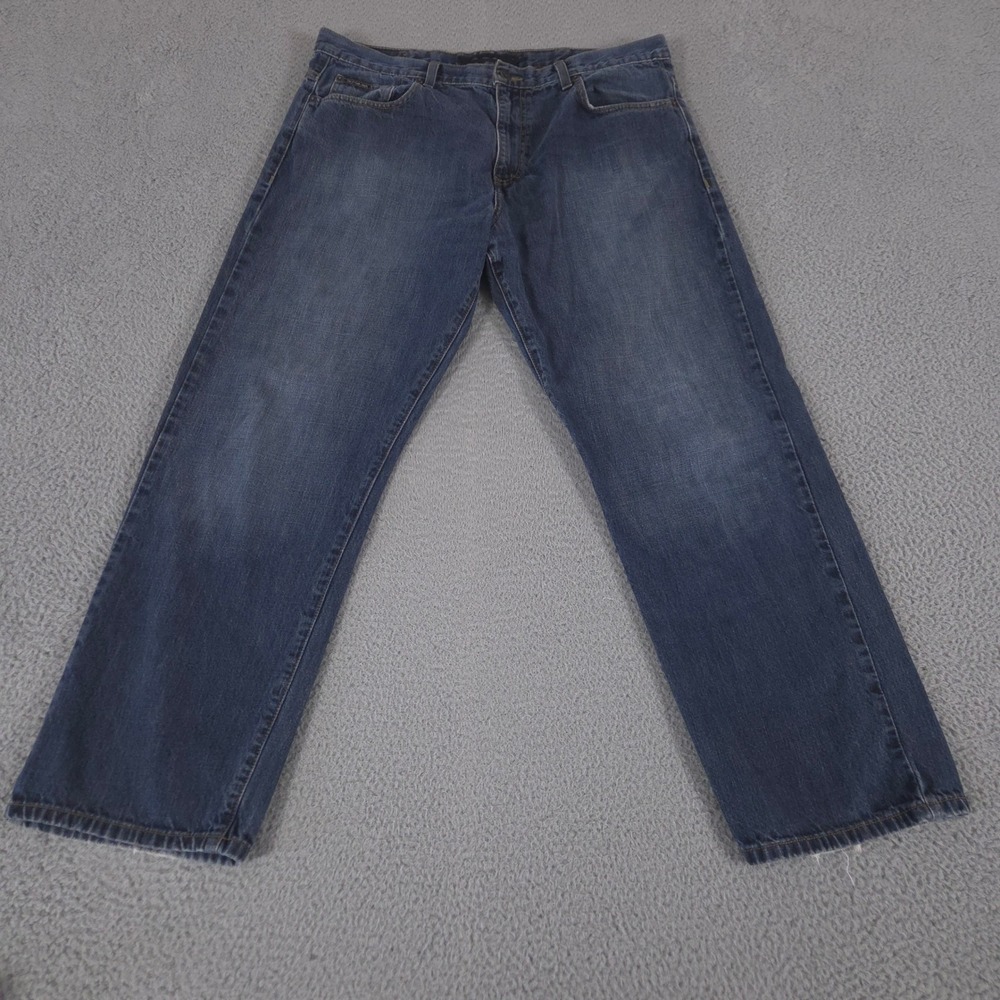 Calvin Klein Jeans Mens 38x30 Blue Relaxed Straight Leg 100% Cotton Denim Y2K
